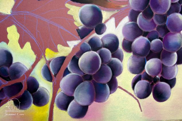 Рисуем виноград пастелью!, фото № 67