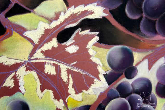 Рисуем виноград пастелью!, фото № 69