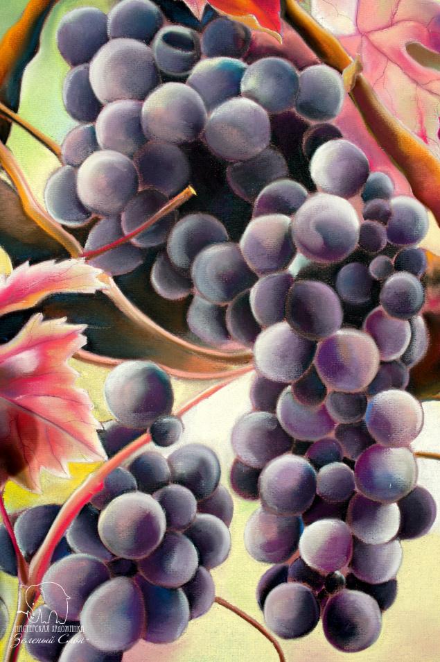 Рисуем виноград пастелью!, фото № 89