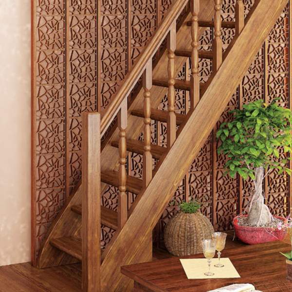Красивый дизайн лестницы в частном доме - фото деревянной модели