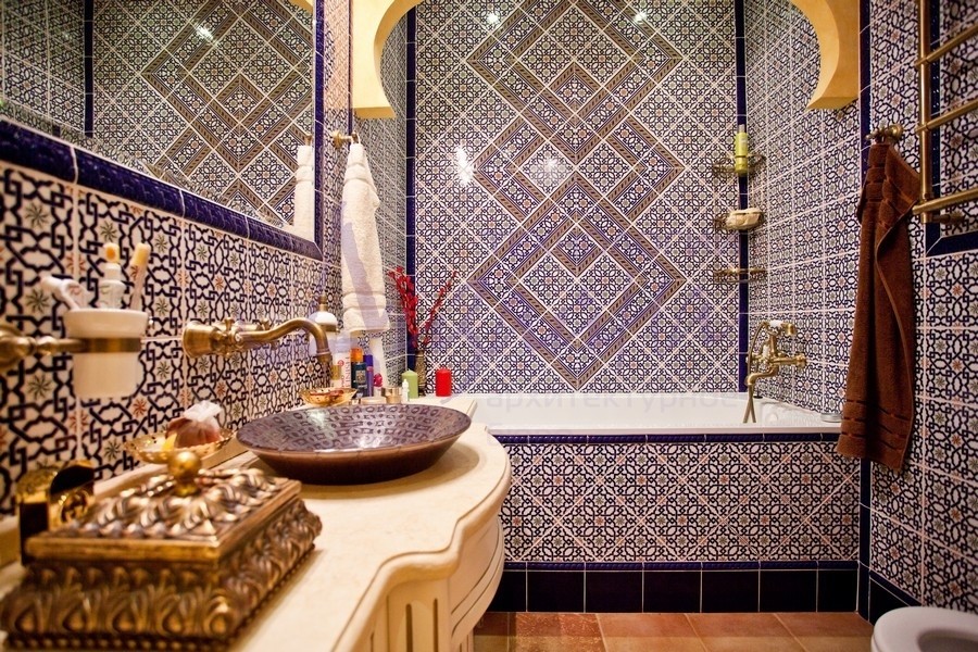 Мозаика в оформлении ванной в марокканском стиле
