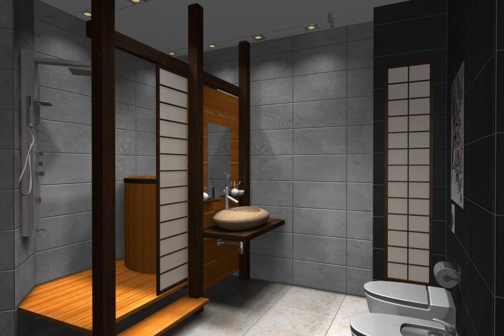 Оформление ванной комнаты в японском стиле