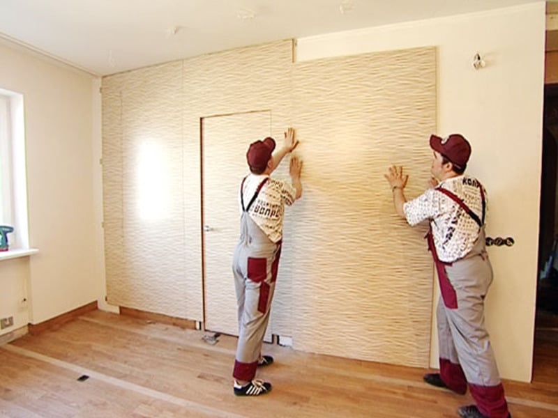 Монтаж листов МДФ на кухонные стены
