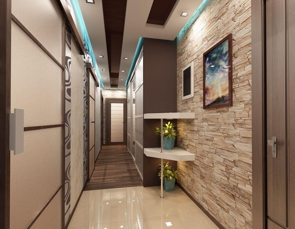 узкий коридор в панельном доме