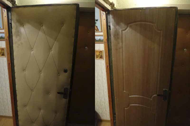 Реставрация входной двери – до и после