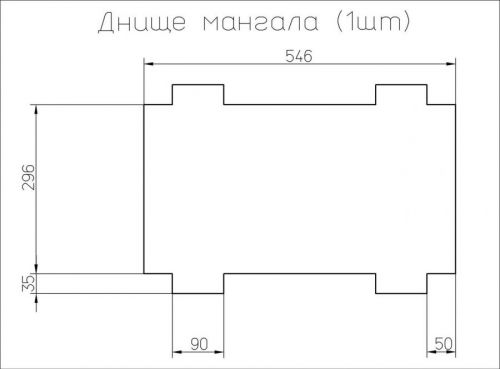 Днище мангала