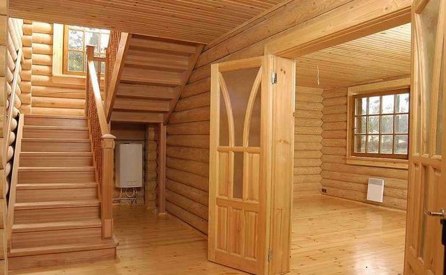 внутренняя отделка деревянного дома блок хаусом