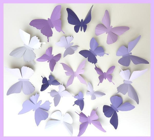 Разные размеры и формы сделают бабочек более реалистичными и даже оживленными