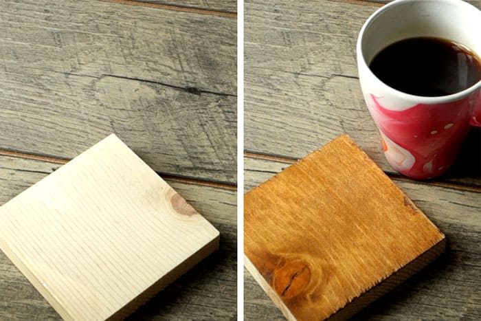 Окрашивание древесины при помощи кофе