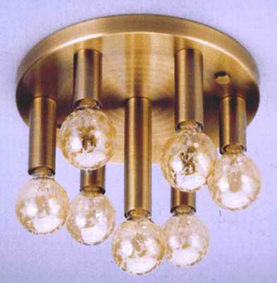Рис. 1а.  Примеры бытовых светильников общего и местного освещения: потолочный.