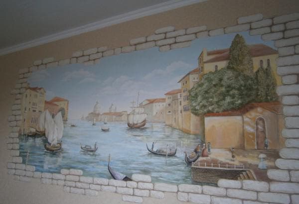 рисунки на стене на кухне