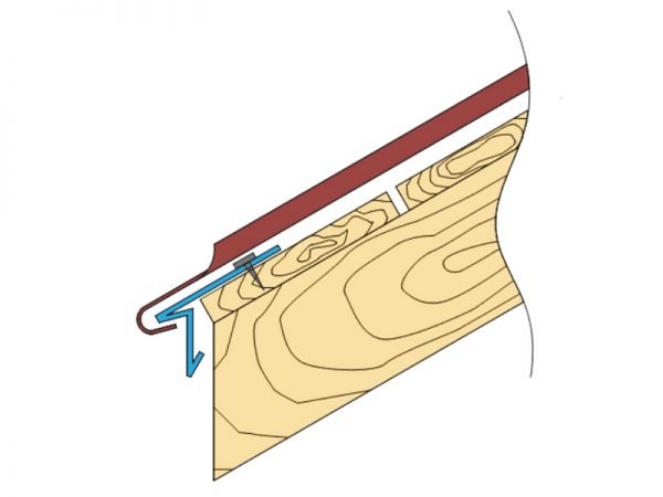 Карнизный свес фальцевой крыши