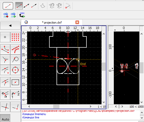 Черчение в QCAD