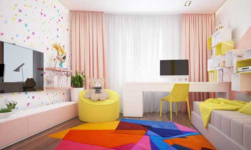 цвета в детской комнате для девочки 9 лет