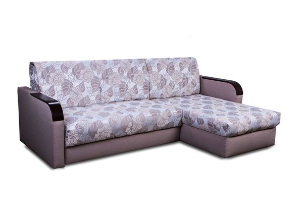 Угловой диван-кровать сиреневого цвета