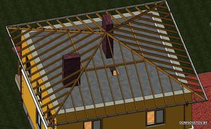 Как установить шатровую крышу