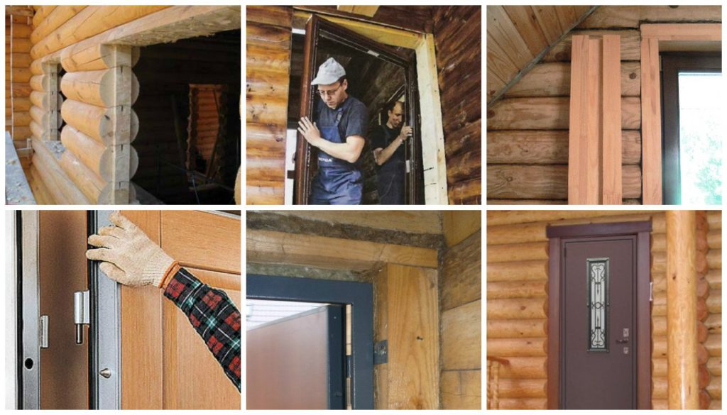 Как провести монтаж двери в деревянном доме