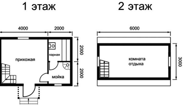 план двух этажей 