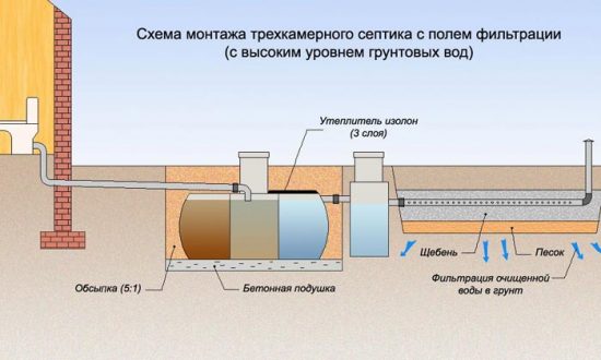 поле фильтрации для септика