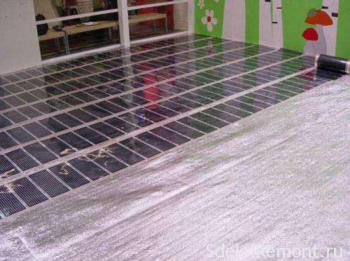 laying of floor heating under a parquet with his own hands