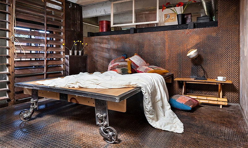 Спальня в стиле лофт - дизайн интерьера и фото идеи