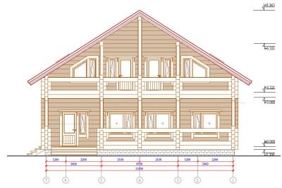 Дома из бруса размером 6х6: чертежи и схемы построек 