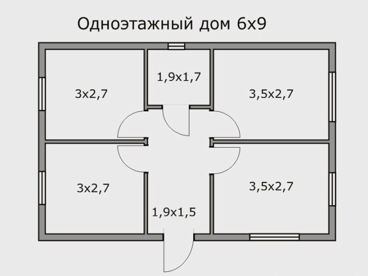 Способы планировки дома размером 6х9 м