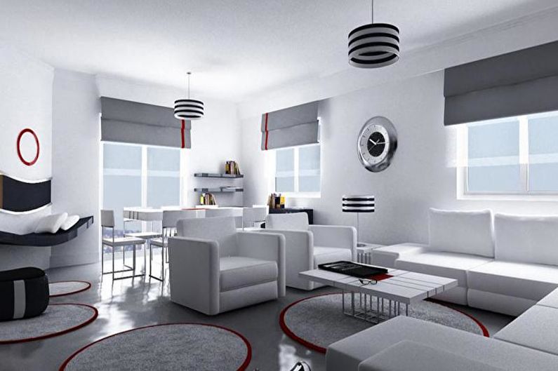 Дизайн интерьера квартиры в стиле хай-тек - фото