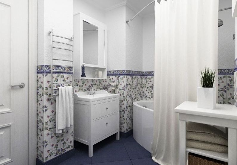 Дизайн ванной комнаты в стиле прованс - Отделка