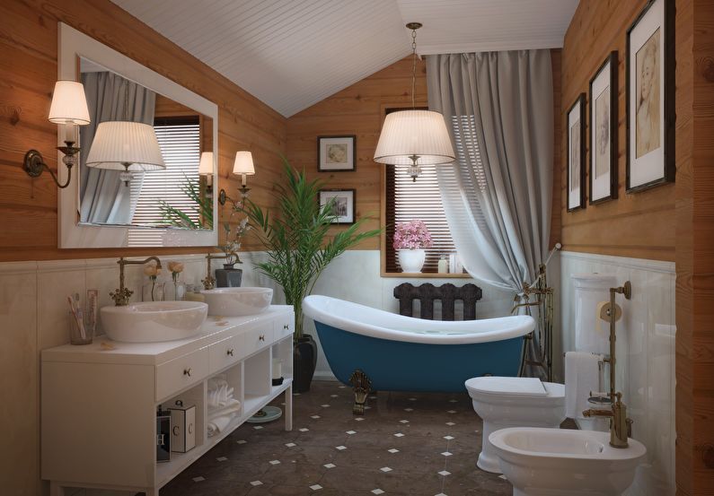Дизайн ванной комнаты в стиле прованс - Сантехника