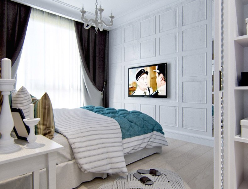 Дизайн маленькой спальни в белом цвете - фото