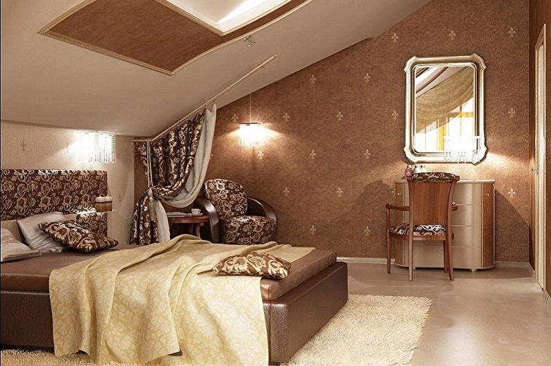 Дизайн спальни на мансарде - Особенности
