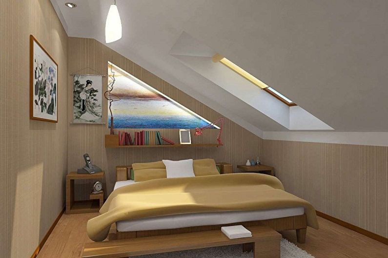 Дизайн спальни на мансарде - Цветовые решения