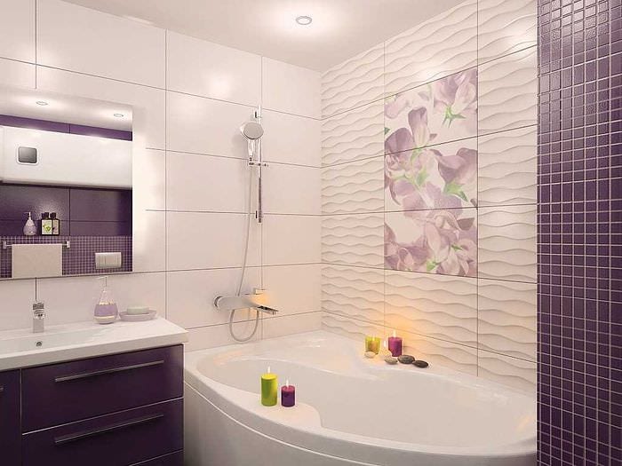 вариант красивого стиля ванной комнаты 2.5 кв.м
