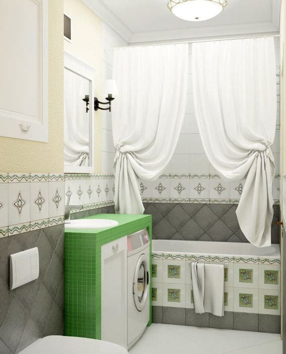 пример красивого дизайна ванной комнаты в хрущевке
